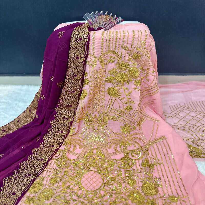 Indian,Soft,Georgette,Unstitched,Salwar,Kameez,4pcs