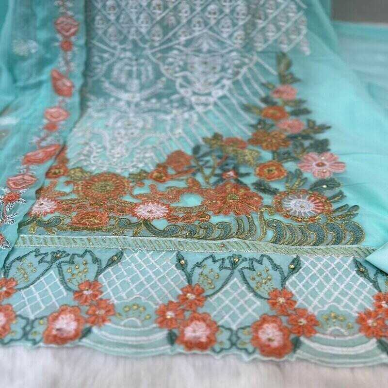 Indian,Soft,Georgette,Unstitched,Salwar,Kameez,4pcs,